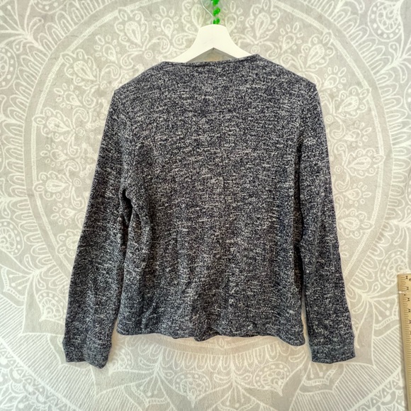 NAVY BLUE HEATHERED LIGHT TWO BY VINCE CAMUTO M MEDIUM BLAZER JACKET SWEATER EUC - Picture 3 of 15